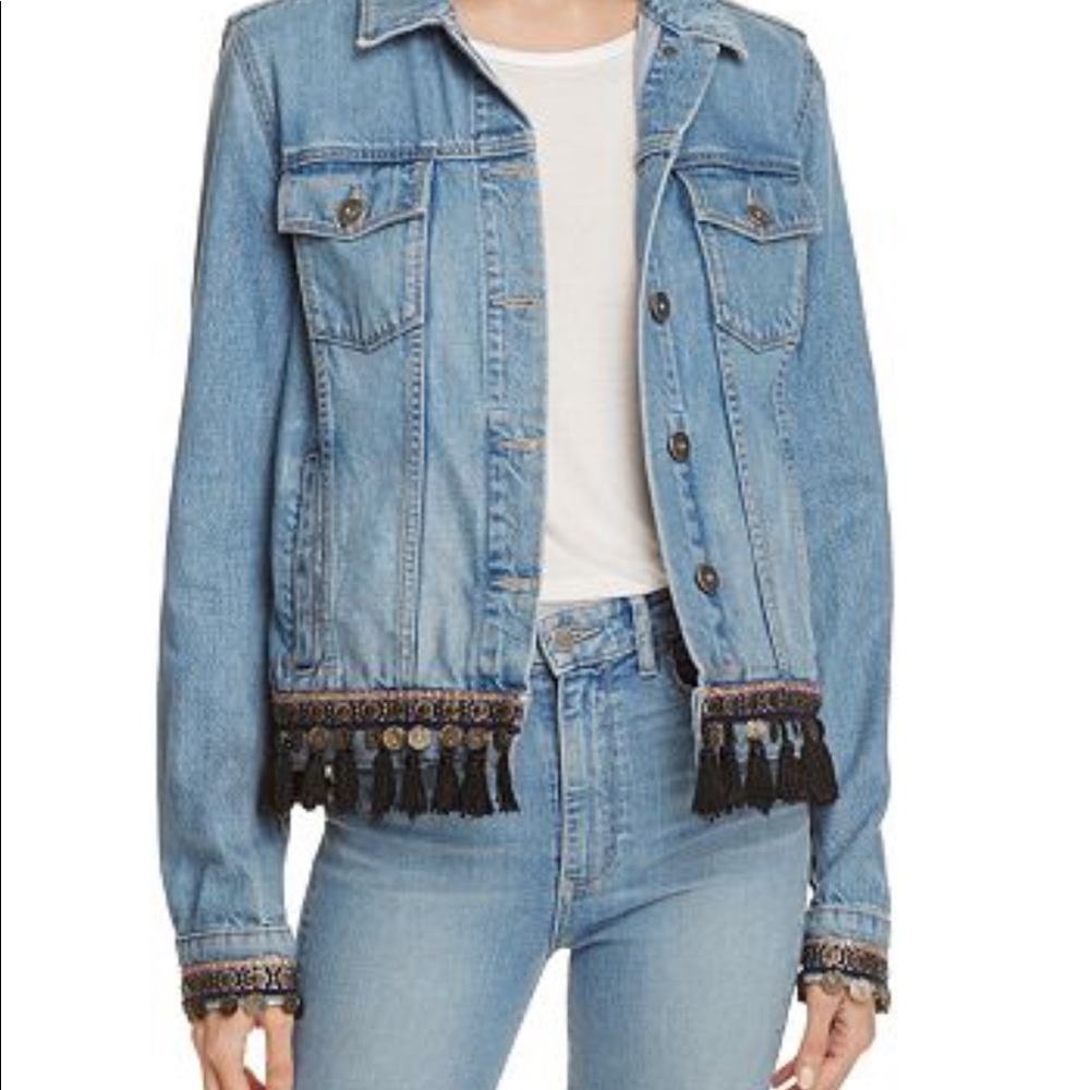 PAIGE Embellished ‘Heidi’ Denim Jacket